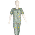 Sleep Two-Piece Print Pajama Set – Lounge & Sleepwear in Green