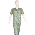 Sleep Two-Piece Print Pajama Set – Lounge & Sleepwear in Green