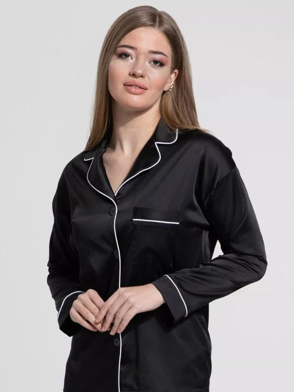 FlaxyWear Premium Silk Pajama Set