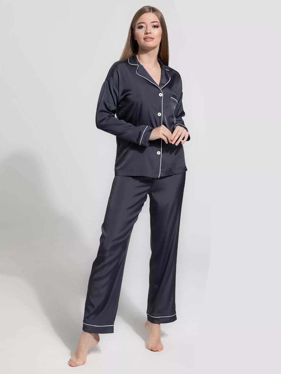 FlaxyWear Premium Silk Pajama Set