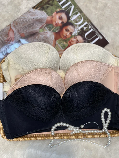 FlaxyWear Lace Half-Cup Bra Collection – Nude Elegance