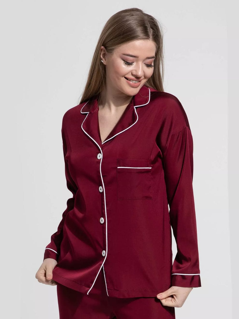 FlaxyWear Premium Silk Pajama Set