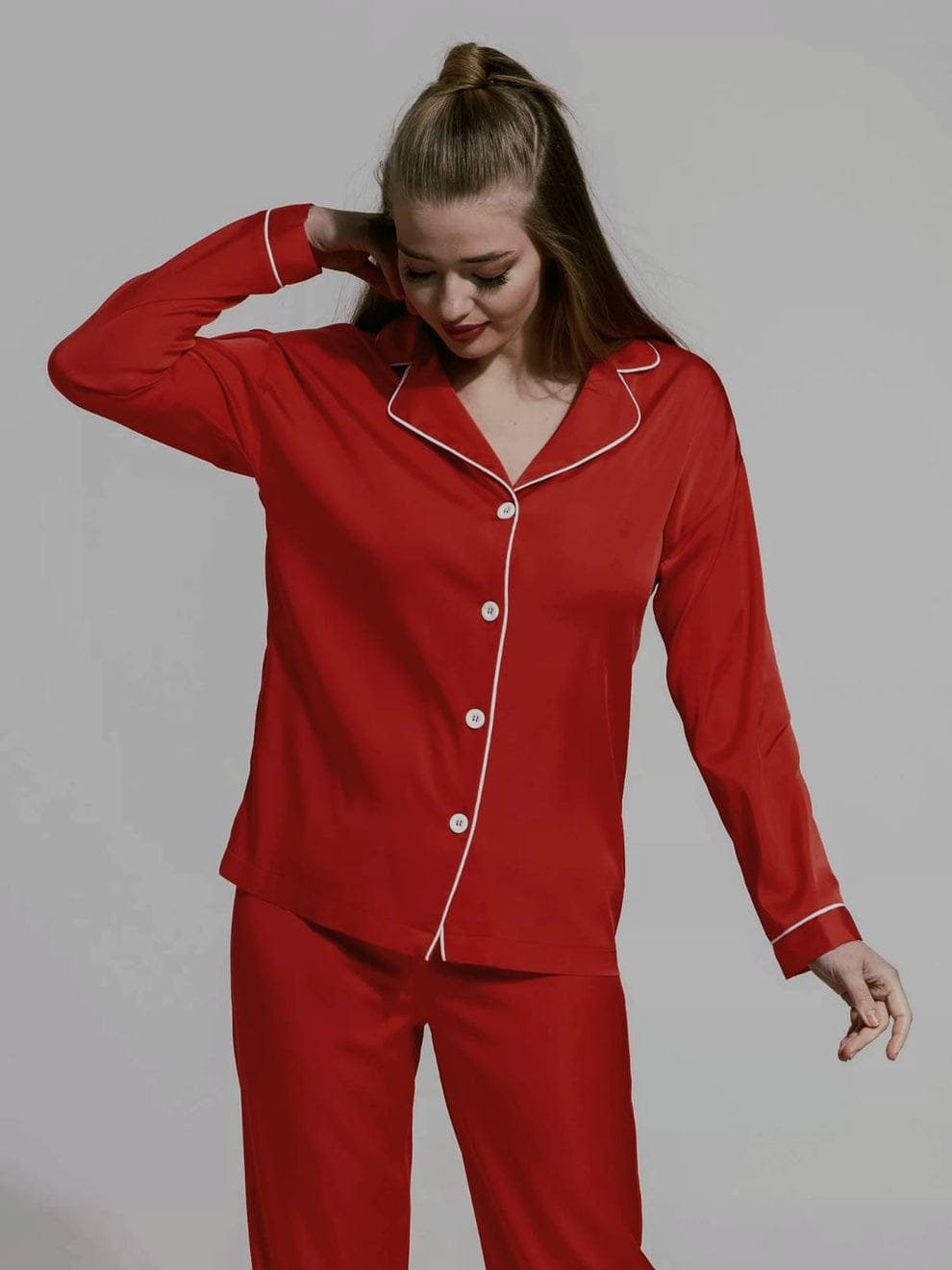 FlaxyWear Premium Silk Pajama Set
